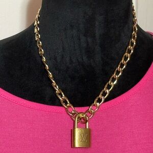 🎉❤️ LOUIS VUITTON Padlock LOCK 313 with Chain